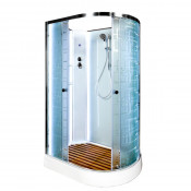 Душевая кабина DTO EM1512LNLED 120х80 с подсветкой хром/с рисунком