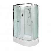 Душевая кабина DTO EM2712LN 120х80 хром/с рисунком