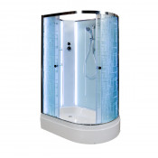 Душевая кабина DTO EM2712LNLED 120х80 с подсветкой хром/с рисунком