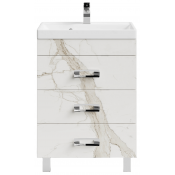 Тумба под раковину Vod-ok Орландо 60 мрамор белый натур милк