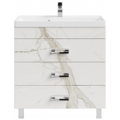 Тумба под раковину Vod-ok Орландо 80 мрамор белый натур милк