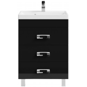 Тумба с раковиной Vod-ok Орландо 60 черный глянец