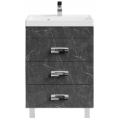 Тумба с раковиной Vod-ok Орландо 60 мрамор графит