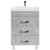 Тумба с раковиной Vod-ok Орландо 60 мрамор белый