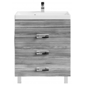 Тумба с раковиной Vod-ok Орландо 70 лиственница структурная контрастно-серая