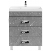 Тумба с раковиной Vod-ok Орландо 70 мрамор серый