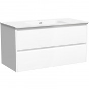 Тумба с раковиной Sancos Libra LB100W/CN7003 100 белый глянец