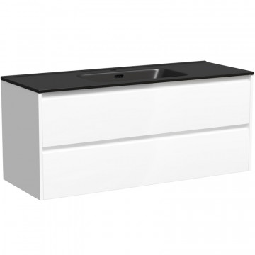 Тумба с раковиной Sancos Libra LB120-1W/CN7006MB 120 белый глянец