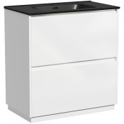 Тумба с раковиной Sancos Libra Floor LB80FW/CN7005MB 80 белый глянец