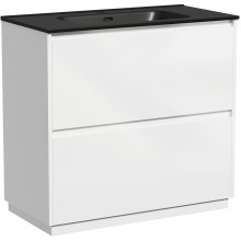 Тумба с раковиной Sancos Libra Floor LB90FW/CN7002MB 90 белый глянец