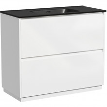 Тумба с раковиной Sancos Libra Floor LB100FW/CN7003MB 100 белый глянец