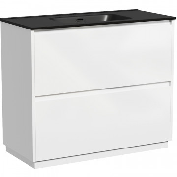 Тумба с раковиной Sancos Libra Floor LB100FW/CN7003MB 100 белый глянец