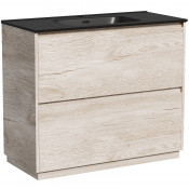 Тумба с раковиной Sancos Libra Floor LB100FEG/CN7003MB 100 дуб галифакс натуральный