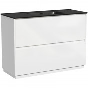 Тумба с раковиной Sancos Libra Floor LB120F-1W/CN7006MB 120 белый глянец