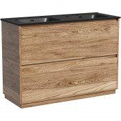 Тумба с раковиной Sancos Libra Floor LB120F-2ECH/CN7004MB 120 дуб чарльстон