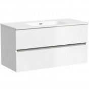 Тумба с раковиной Sancos Urban UR100W/CN7003 100 белый глянец