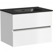 Тумба с раковиной Sancos Urban UR70W/CN7007MB 70 белый глянец