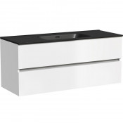 Тумба с раковиной Sancos Urban UR120-1W/CN7006MB 120 белый глянец