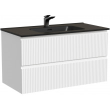 Тумба с раковиной Sancos Snob R SNR90W/CN7002MB 90 bianco