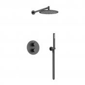 Душевой комплект с термостатом Sancos Etna SC9010MB черный матовый