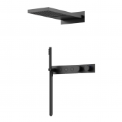 Душевой комплект с термостатом Sancos Linn SC9023MB черный матовый