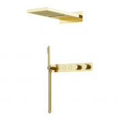 Душевой комплект с термостатом Sancos Linn SC9023BG брашированное золото