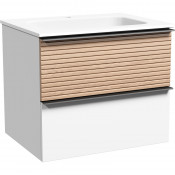 Тумба под раковину Sancos Delta DL60W 60 дуб светлый/белый