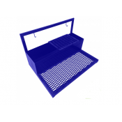 Мойка металлическая для чистки обуви с поддоном шириной 700 мм синяя