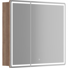 Зеркальный шкаф Sancos Mirror MI90EG 90 с LED подсветкой дуб галифакс натуральный