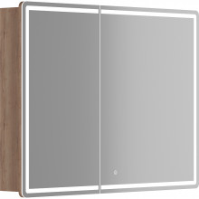 Зеркальный шкаф Sancos Mirror MI100EG 100 с LED подсветкой дуб галифакс натуральный