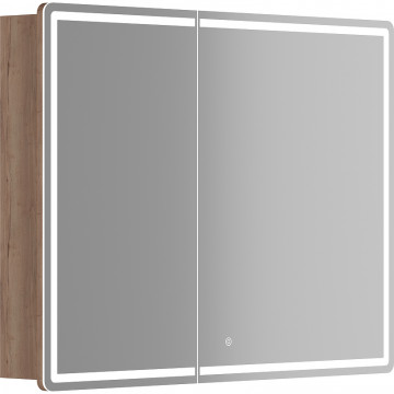 Зеркальный шкаф Sancos Mirror MI100EG 100 с LED подсветкой дуб галифакс натуральный