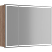 Зеркальный шкаф Sancos Mirror MI120EG 120 с LED подсветкой дуб галифакс натуральный