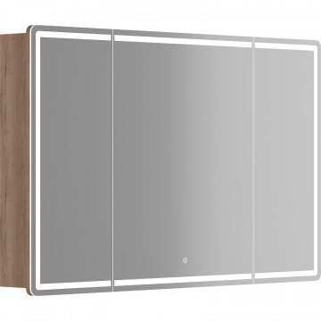 Зеркальный шкаф Sancos Mirror MI120EG 120 с LED подсветкой дуб галифакс натуральный