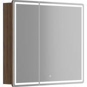 Зеркальный шкаф Sancos Mirror MI90ECH 90 с LED подсветкой дуб чарльстон