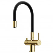 Смеситель для кухни Sancos Lucia SC4004BG брашированное золото/черный