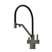 Смеситель для кухни Sancos Loro SC4007GG вороненая сталь/черный