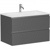 Тумба с раковиной Sancos Folk FL80GS/CN7012 80 grey soft