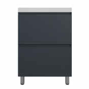 Тумба под раковину Style Line Манхэттен ЛС-00002378 60 2 ящика Plus графит