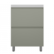 Тумба под раковину Style Line Манхэттен ЛС-00002379 60 2 ящика Plus олива