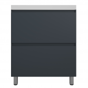 Тумба под раковину Style Line Манхэттен ЛС-00002375 70 2 ящика Plus графит