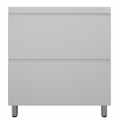 Тумба с раковиной Style Line Манхэттен ЛС-00002371/СС-00002465 80 2 ящика Plus белый матовый/белый