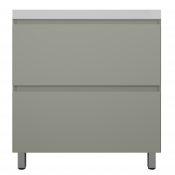 Тумба под раковину Style Line Манхэттен ЛС-00002373 80 2 ящика Plus олива