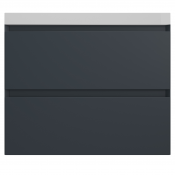 Тумба с раковиной Style Line Манхэттен ЛС-00002363/СС-00002466 70 2 ящика Plus графит/белый