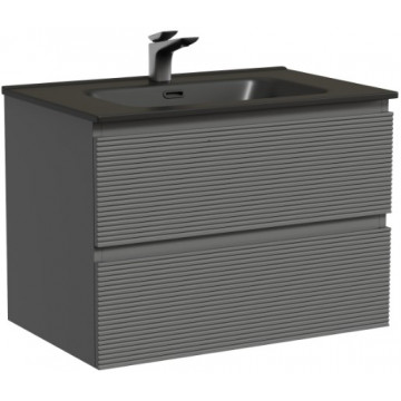 Тумба с раковиной Sancos Folk FL70GS/CN7007MB 70 grey soft
