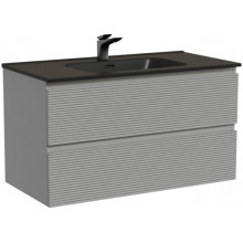 Тумба с раковиной Sancos Folk FL90ES/CN7002MB 90 ergraut soft