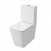 Унитаз напольный Grossman GR-4418SQ (610х365х825) безободковый,белый с тонкой крышкой,микролифт,смыв торнадо