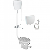 Видуар КОМФОРТ 030134 со смывным бачком (керамика), бачком дез.р-ра (пластик), педалью, смесителем