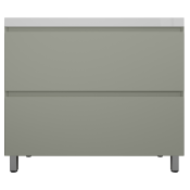 Тумба с раковиной Style Line Манхэттен ЛС-00002370/СС-00002464 100 2 ящика Plus олива/белый