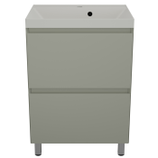 Тумба с раковиной Style Line Манхэттен ЛС-00002379/СС-00002468 60 2 ящика Plus олива/жасмин