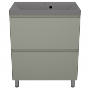 Тумба с раковиной Style Line Манхэттен ЛС-00002376/СС-00002473 70 2 ящика Plus олива/серый шелк